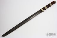 Large Damascus Fixed Blade