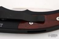 Runt J4 5406-C - Black Handle w/ Cocobolo Inlays / Stonewash Blade