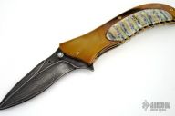 Damascus & Mammoth Tooth Folder