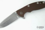 XM-18 Framelock Flipper - 3" (Tumble Finish / Brown G10)