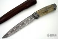 Damascus Drop Point Hunter