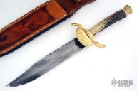Hirschfanger - Damascus Fixed Blade