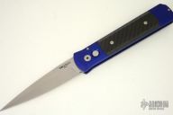 Godfather - Blue Handle / Carbon Fiber / Satin Blade