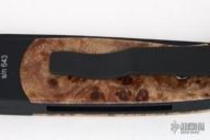 Brend Auto #2 - Black Handle w/ Box Elder / Black Plain Edge