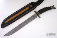 Damascus & Deer Horn Knife