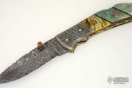 Damascus, Mammoth Tooth & Pearl Lockback