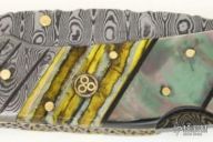 Damascus, Mammoth Tooth & Pearl Lockback