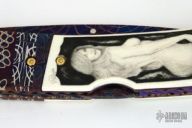 Nude Damascus Lockback