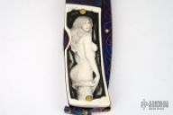 Nude Damascus Lockback