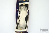 Nude Damascus Lockback