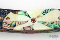 Damascus, Pearl & Abalone Folder