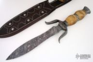 Damascus & Olive Wood Dagger