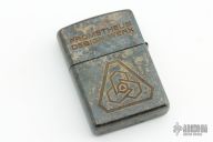 STEEL FLAME × prometheus design werx Steel Flame Titanium Dog Tag - All Terrain/Gray Knights with