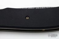 Damascus Linerlock Flipper - Black G10
