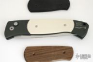 Brend Auto #1 - Green w/ Ivory Micarta / Satin (w/ Extra Inlay Sets)