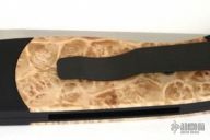 Brend Auto #3 1306 - Black Handle w/ Maple Burl / Satin Plain Edge