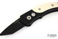 Runt J4 5452 Tuxedo - Black Handle w/ Ivory Micarta Inlays / Black Tanto Blade