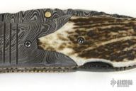 Damascus & Stag Lockback