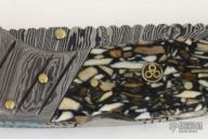 Damascus & Mammoth Ivory Lockback