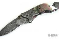 Damascus & Black Lip Pearl Folder