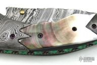 Damascus & Black Lip Pearl Folder