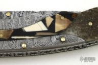 Damascus, Mammoth Ivory & Turtle Shell Folder