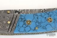 Damascus & Turquoise Slipjoint