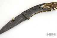 Damascus & Stag Lockback