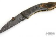 Damascus & Mammoth Ivory Lockback