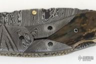 Damascus & Mammoth Ivory Lockback