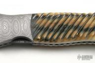 Damascus & Mammoth Ivory Lockback Auto