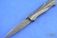 Damascus Folding Dagger - Liner Lock