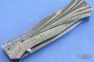 Damascus Folding Dagger - Liner Lock