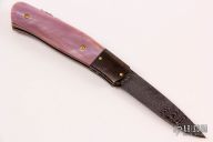 Pink Pearl and Damascus Lockback