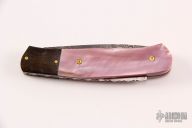 Pink Pearl and Damascus Lockback