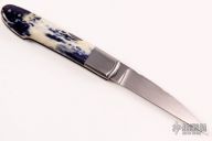 W35 Lockback Wharncliffe - Blue Mammoth Ivory