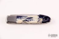 W35 Lockback Wharncliffe - Blue Mammoth Ivory