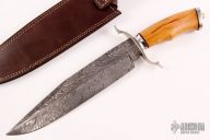 Feather Damascus Bowie