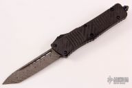 144-16CFTI Combat Troodon T/E - Carbon Fiber Damascus w/ Ti Hardware