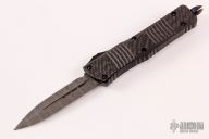 142-16CFTI Combat Troodon D/E - Carbon Fiber Damascus w/ Ti Hardware