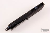 219-16BLTI Combat Troodon Hellhound - Carbon Fiber Top w/ Blue Ringed w/ Ti HW Damascus Standard