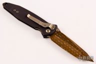 Socom Elite Tanto - Bronzed Razorwire Damascus and Stingray Inlays
