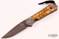 Large Sebenza 21 w/ Spalted Beech and Stainless Damascus