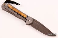 Large Sebenza 21 w/ Spalted Beech and Stainless Damascus