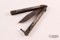 Damascus and Mammoth Ivory Balisong