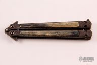 Damascus and Mammoth Ivory Balisong