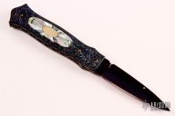 Damascus Dagger Linerlock