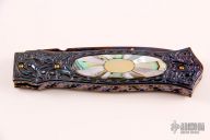 Damascus Dagger Linerlock