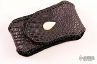 Damascus and Black Lip Pearl Linerlock