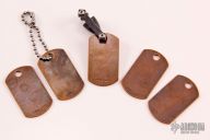Dog Tag Hanger and 5 Copper Dog Tags
